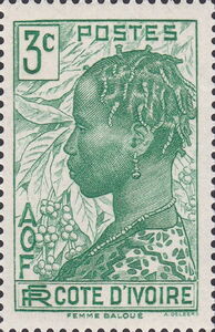 Baoule Woman & Coffee Branches