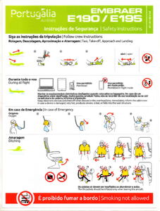 Safety Card: Embraer E190/e195 (PGA Portugalia Airlines, PortugalCol ...