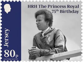 Stamp: Anne the Princess Royal, 75th Birthday (Jersey(Anne the Princess