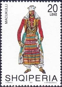 Stamp Macukull (Albania(Native costumes (II)) MiAL 2793,SnAL 2641h