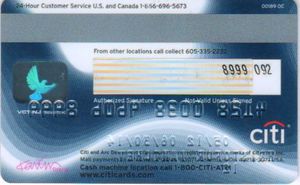 Simplicity Card Back Bank Card: Simplicity (Citibank, United States of America) Col:US-VI ...