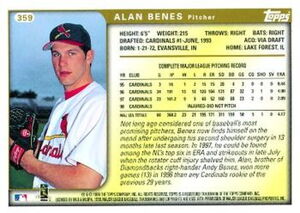 Sports Card: #359 Alan Benes (1999) (Baseball, North America(1999 Topps ...
