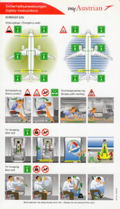 Safety Card: Embraer E95 (myAustrian, AustriaCol:AUA-MY-AT-0001 💳