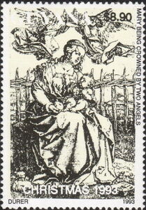 Mary Being Crowned by Two Angels, by Albrecht Dürer