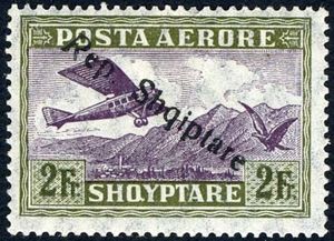 Airplane Crossing Mountains, overprinted