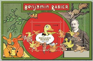 Stamp: Benjamin Rabier 1864-1939 (France(Benjamin Rabier, 150th Birth ...
