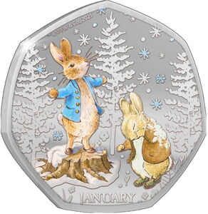 Munt: 50 Cents (Peter Rabbit Through The Seasons - 1 January Winter ...