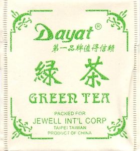 Tea Bag: Green Tea (Dayat, Taiwan (Republic of China)Col:TB-TW-0180