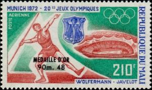 Pin's Participant Aux Jeux Olympiques De Munich 1972 Avec Ruban - Bon état