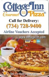 Hotel Key Card Cottage Inn Gourmet Pizza 734 728 9400 Cottage
