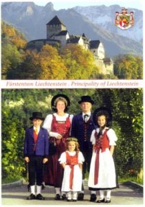 Vaduz Castle and National costumes