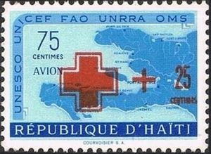 Haiti map with overprint