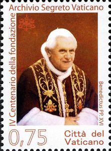 Stamp: Pope Benedict XVI (Vatican City(400th Anniversary of the Vatican