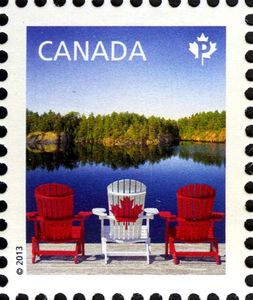 Flag design on chair