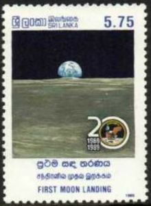 1st moon landing - view of Earth