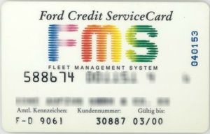Bank Card Ford Credit Service Card Fms Ford Bank Ag Germany