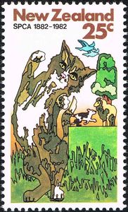 Stamp: SPCA 1882-1982 (New Zealand(Commemoratives 1982) Mi:NZ 837