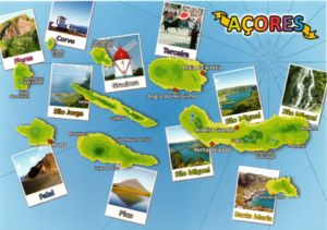 The map of Açores