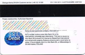 Bank Card: T Mastercard (Alior Bank, PolandCol:PL-MC-0067.01