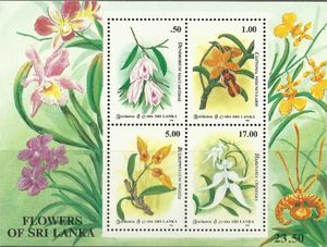 Stamp: Flowers of Sri Lanka (Sri Lanka(60th Anniversary of Orchid ...