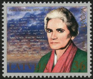 Stamp: Europa - Famous Women: Zenta Maurina (Latvia(Europa (C.E.P.T