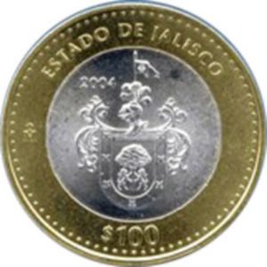Coin: 100 Pesos (State Of Jalisco) (Mexico(2003~2007 - 180th