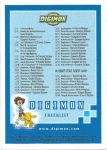 Game Card: Checklist (Digital Digimon Monsters(Digimon Animated Series  Edition 1) Col:DDM-DASE-35