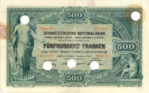 500 Franken/Francs/Franchi