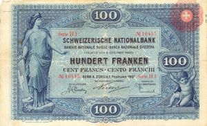 100 Franken/Francs/Franchi