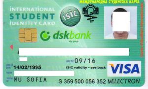Bank Card: Dsk Bank Visa Electron Student MU Sofia – 05/13 (DSK Bank ...