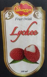 Drink Label: Shezan Lychee Fruit Drink (Shezan Pvt. Ltd, PakistanCol:PK ...
