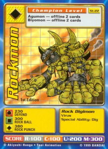 Game Card: Rockmon (Digital Digimon Monsters(Starter Serie 1 - 1e Edition)  Col:DDM-SS1.1e-22