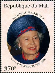 Queen Elizabeth II in Blue hat