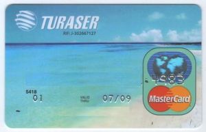 Turaser Bank Card: Turaser (Banco Canarias De Venezuela, VenezuelaCol:VE-MC-0079.03