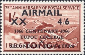 Douglas DC-4 mailplane over Tongatapu