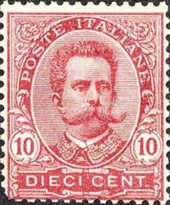 Effigy of Umberto I within an oval