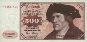 Banknote: 500 Deutsche Mark (Germany, Federal Republic(1970-1980 Issue ...