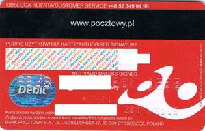 Bank Card Trumpet Bank Pocztowy Poland Col Pl Mc 0086