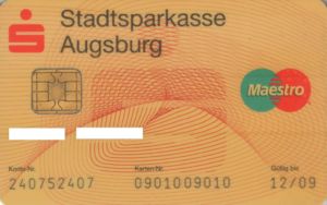 Bank Card Stadtsparkasse Augsburg Stadtsparkasse Augsburg