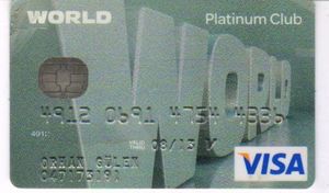 Bank Card: WORLD Platinum Club (Yapi Kredi Bankasi, Türkiye (Turkey)Col ...