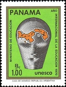 Education Year Emblem, Map of Panama
