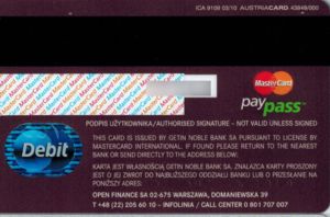Bank Card Open Finance Getin Noble Bank Poland Col Pl Mc 0123