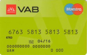 Bank Card Vab Maestro Vabank Ukraine Col Ua Ms 0006 6