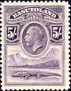 Nile Crocodile (Crocodylus niloticus) and River Scene