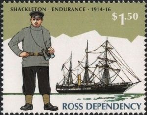 Stamp: Ernest Shackleton (1874-1922) - Endurance (Ross Dependency ...