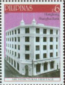 Stamp Hong Kong Shanghai Bank Philippines Architectural