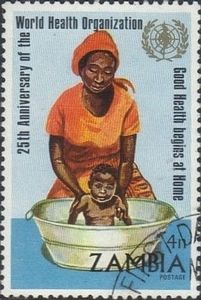 Mother Washing Baby