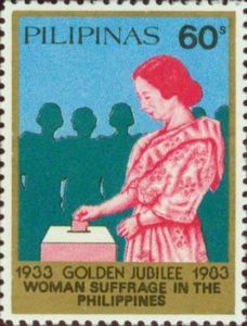 Woman Suffrage in the Philippines - 50th anniv.
