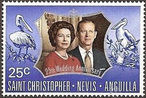 Queen Elizabeth II, Prince Philip, Pelicans.