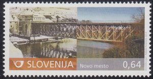 Kandija Bridge over the Krka in Novo Mesto